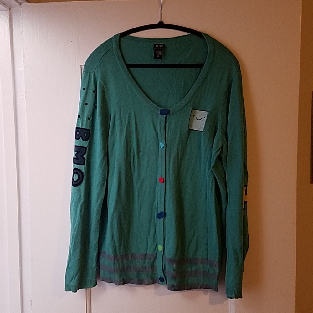 Cartoon Network Adventure Time BMO Cardigan